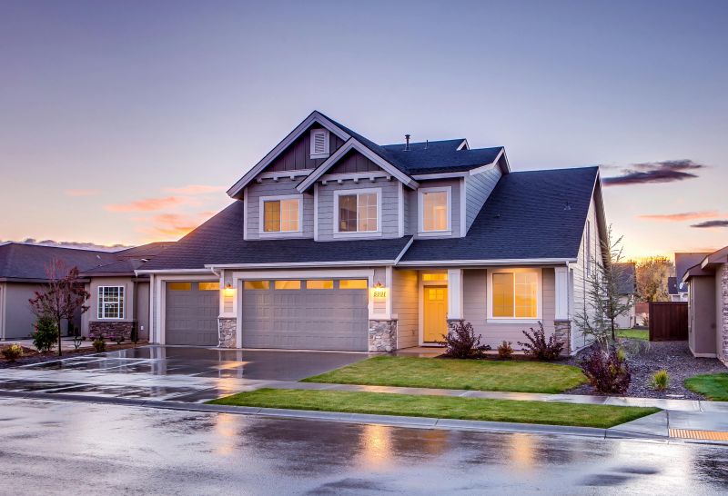 Modern two-story house.